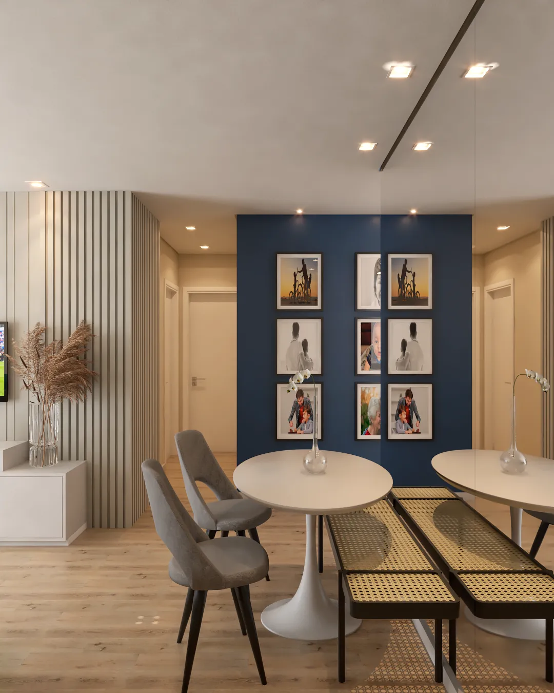 Sala RS — Living e jantar em apartamento